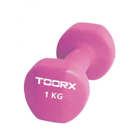 Neoprene Dumbbell 1kg Pink Toorx