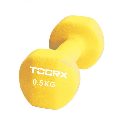 Neoprene Dumbbell 0.5kg Yellow Toorx