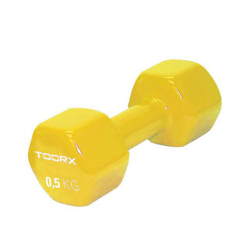 Vinyl Dumbbell 0.5kg Yellow Toorx