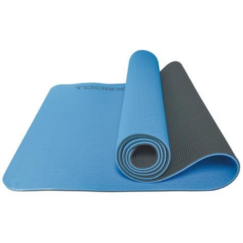 Mattress Professional DUAL COLOR Yoga MAT-183 (blue/grey)-Toorx